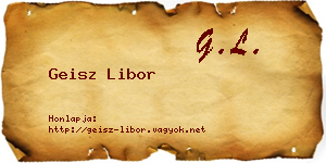Geisz Libor névjegykártya